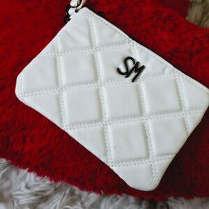 Steven Madden Vintage Women Envelope Clutch Purse White.